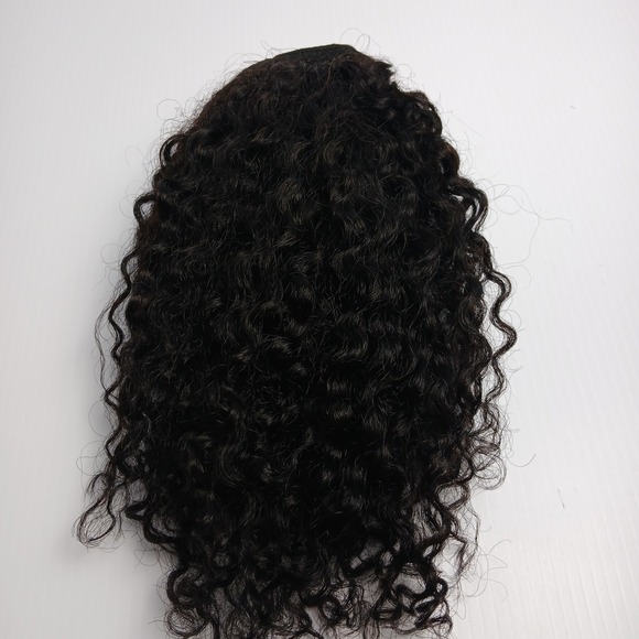 Human Hair Kinky Curly Clip In Extensions Natural Black 6 Clip-ins - Picture 5 of 6